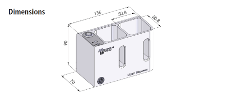 自動浸液補充装置リキッドディスペンサー倒立顕微鏡用寸法