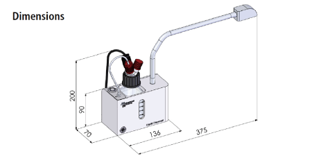 自動浸液補充装置リキッドディスペンサー正立顕微鏡用寸法