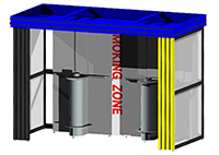 屋内外対応喫煙ブース / スモーキングブース